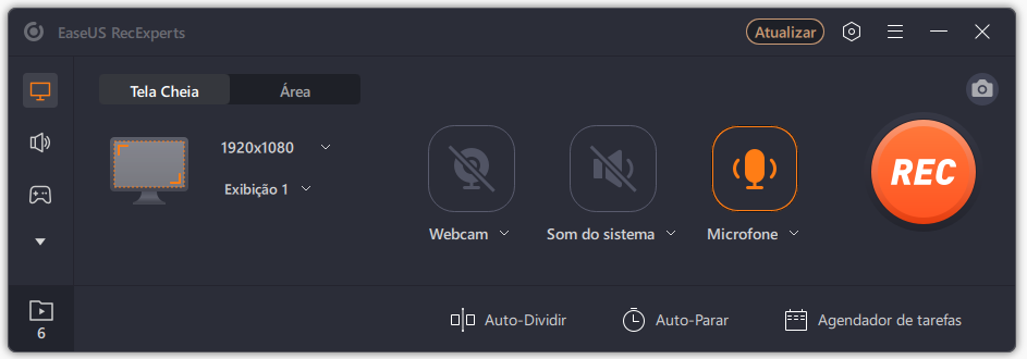 Abra o EaseUS RecExperts for Mac