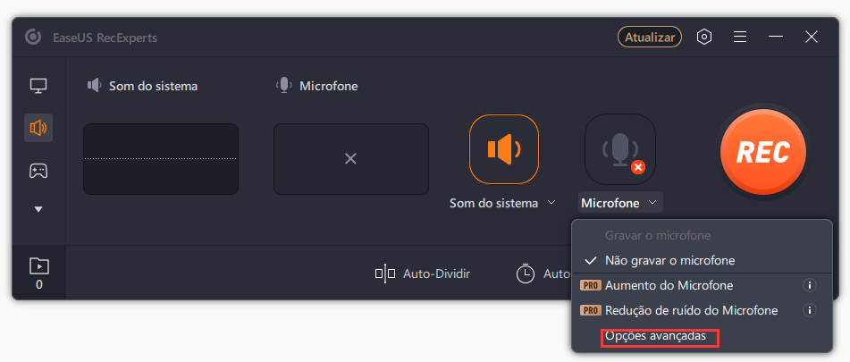 Microphone Advanced Options