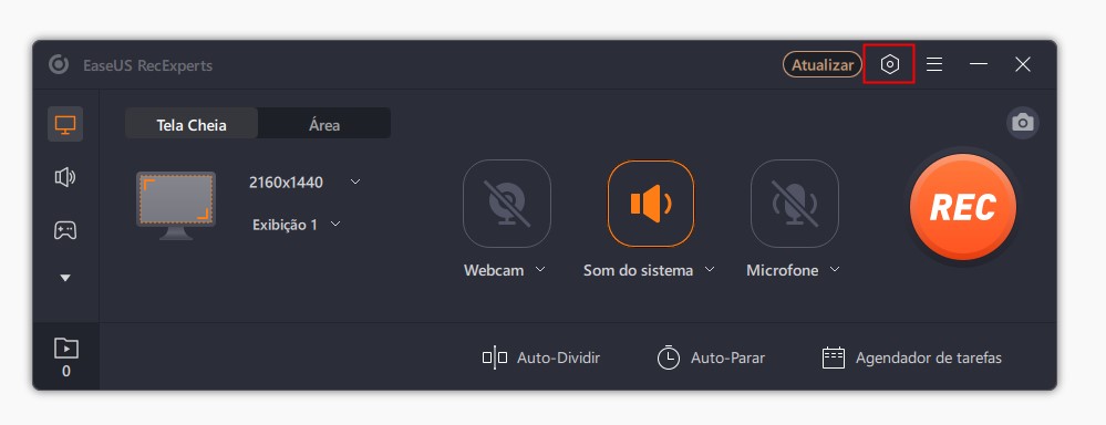 Click on Settings Button