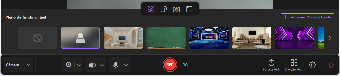 Iniciar gravação da webcam