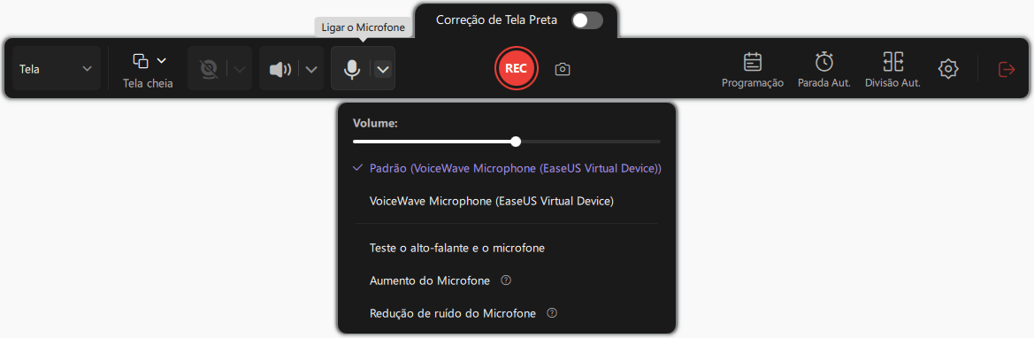 ativar/desativar microfone