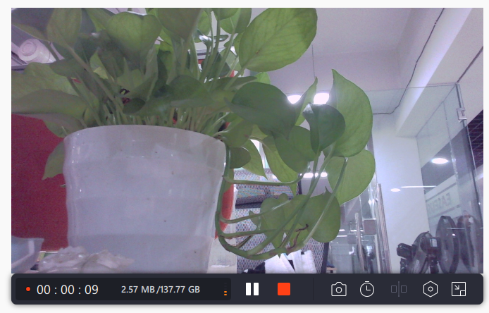 Iniciar a gravação da webcam