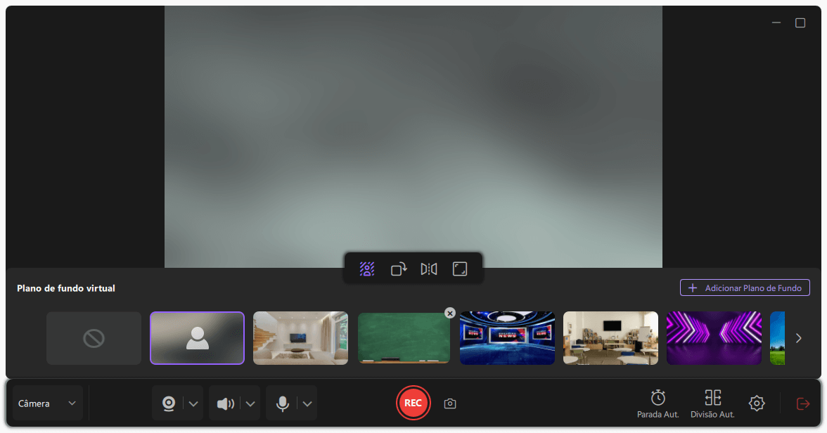 ajustar as configurações para gravação da webcam