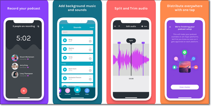 Den Podcast auf iPhone aufnehmen