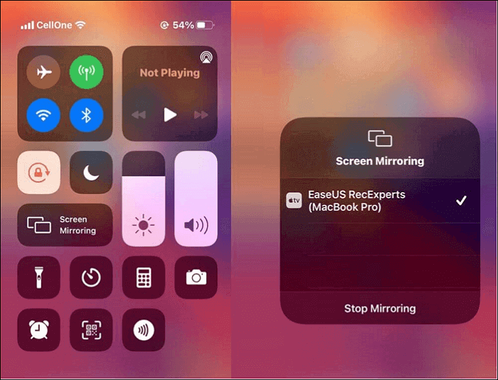 Bildschirmaufnahme mit Ton am iPhone -Screen Mirroring