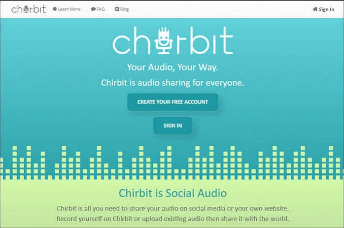 Online-Sprachaufzeichnung - Chirbit