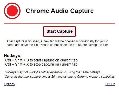 Audio Stream aufnehmen - Chrome Audio Capture