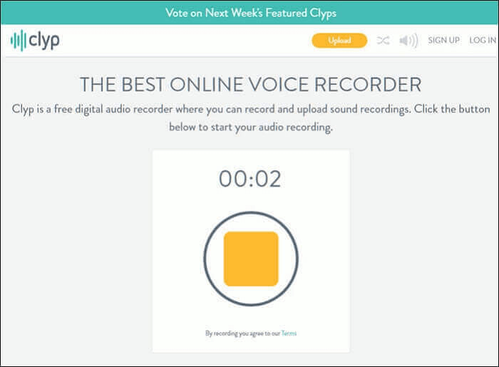 Online-Sprachaufzeichnung - Clyp Voice Recorder