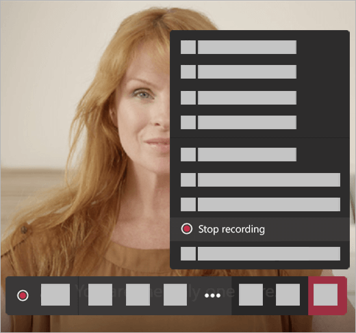 Microsoft Teams mit der App selbst aufnehmen - Die Aufzeichnung beenden