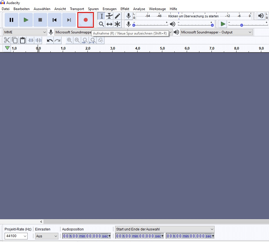 PC-Sound als MP3-Dateien mit Audacity speichern