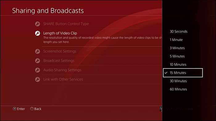 Aufnahme-Limit einstellen