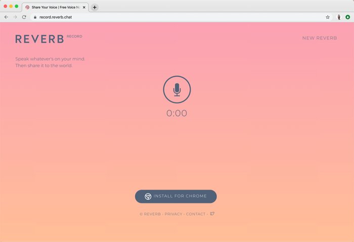 Chrome Audio mit Reverb Voice Recorder aufzichnen