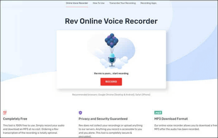 Chrome Audio Capture - Rev Online Voice Recorder