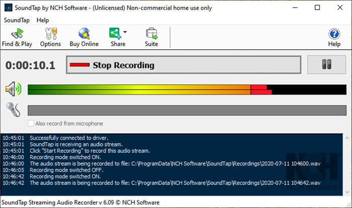 SoundTap Streaming Audio Recorder - Quick Time Player