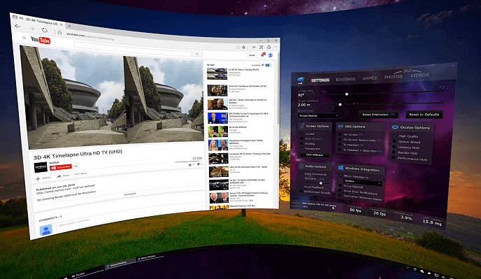 Virtueller Schreibtisch VR Video Player Windows