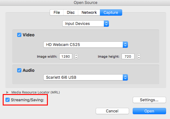 Mac-Webcam mit VLC Media Player aufnehmen -3