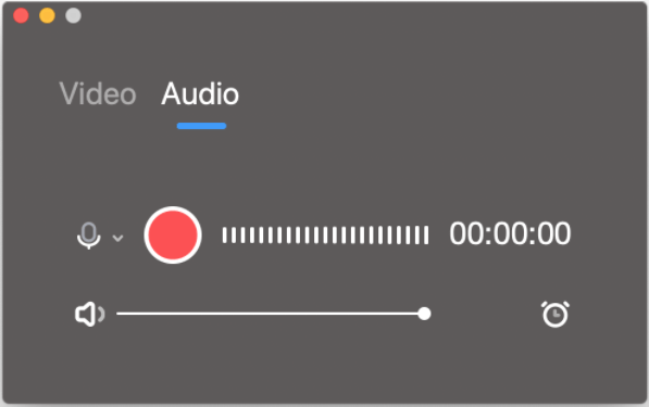 Voice-Over mit Hintergrundmusik auf Mac aufnehmen - Audioaufnahme auswählen