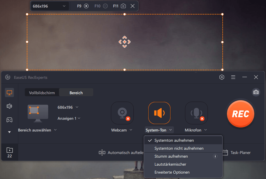 Aufnahme mit Webcam oder Audio