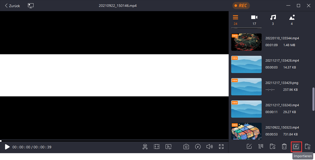 Video importieren