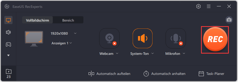 aufnehmen