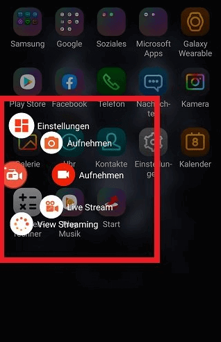 Streaming-Video aufnehmen - AZ Screen Recorder