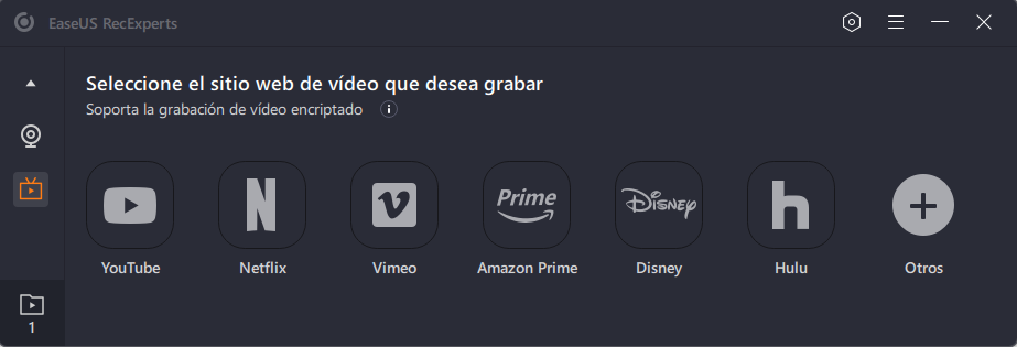 Elige el sitio de streaming