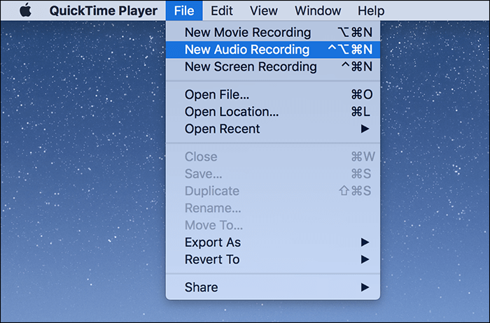 打開 quicktime player