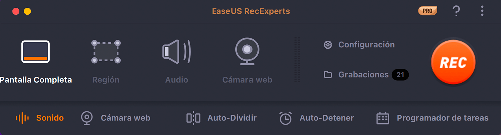 Abra EaseUS RecExperts en su ordenador Mac