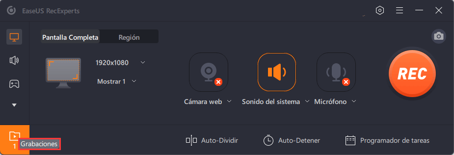 Icono de grabaciones