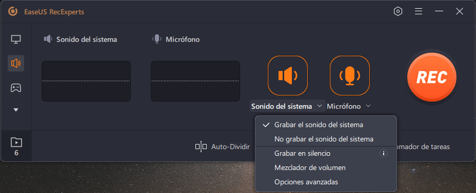Seleccione la fuente de audio