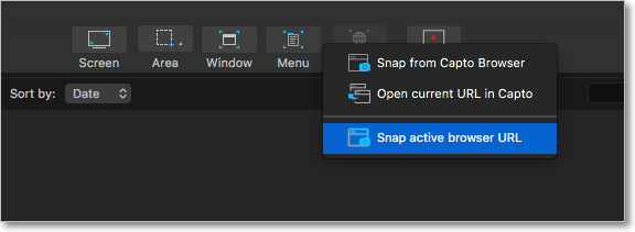 click on snap active browser url