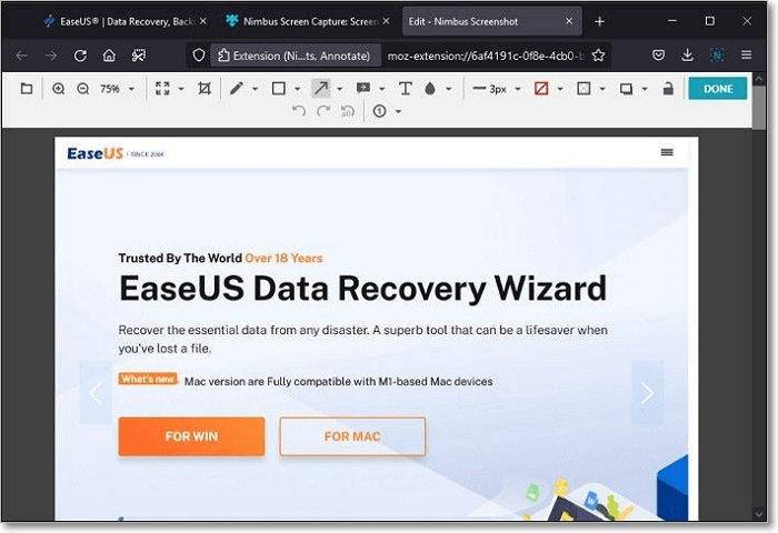 edit and save the screenshot