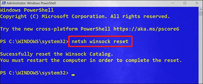 Reset the Network Adapter