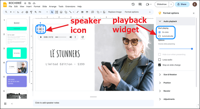 Voiceover auf Google Slides hinzufügen
