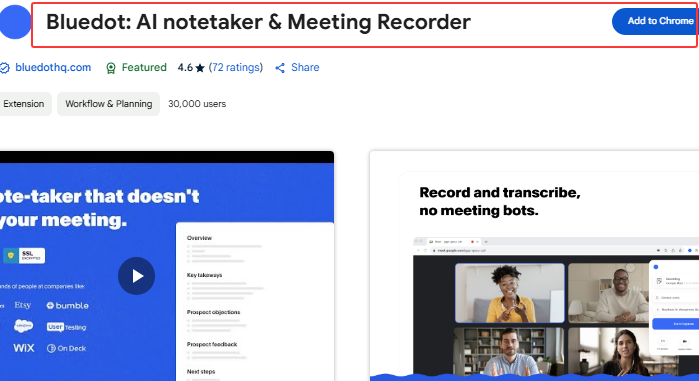 add bluedot to chrome