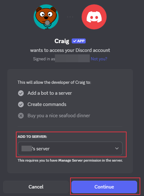 add craig bot