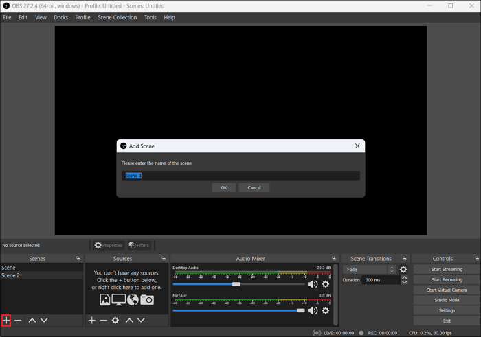 Add Scenes OBS