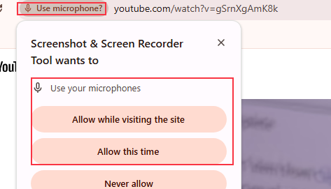 allow use microphone