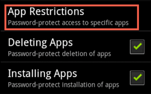 App-Einschränkungen in Android