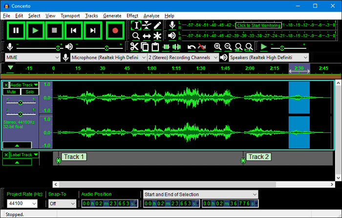 Audacity - registratore vocale con cancellazione del rumore