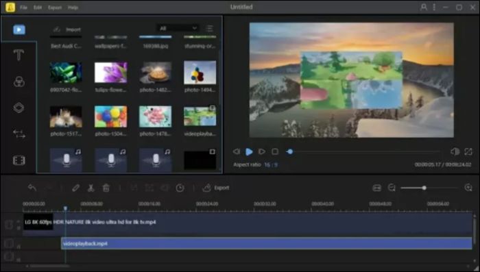 BeeCut Benutzeroberfläche.