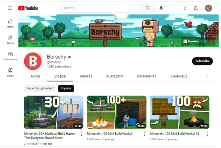 Canal Borschy no YouTube