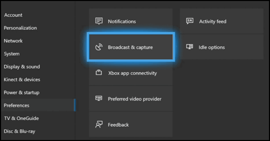 Opção de transmissão e captura