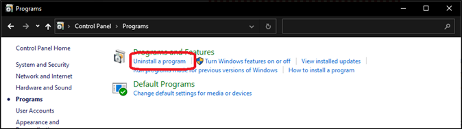 ein Programm deinstallieren