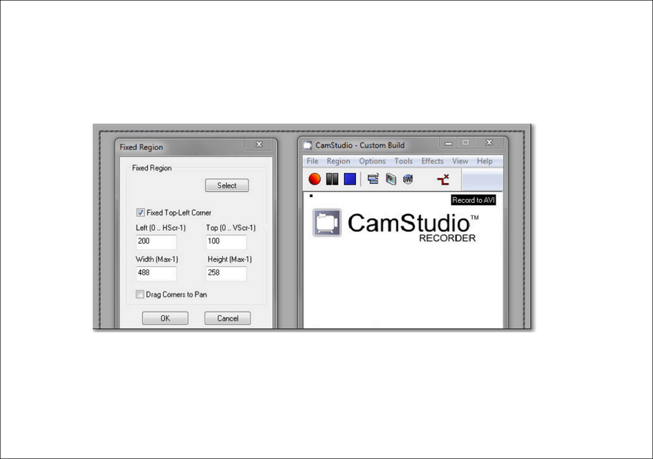 use camsudio to record screen with audio