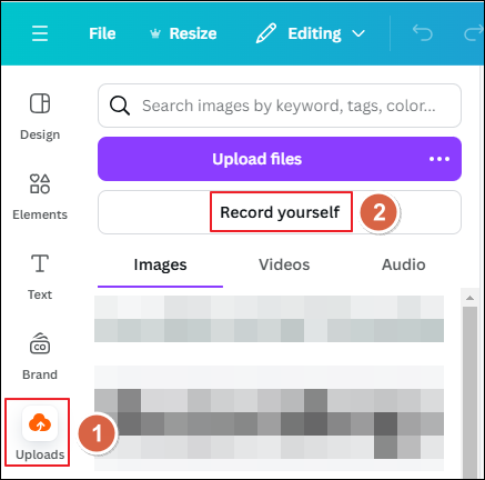 canva record yourself