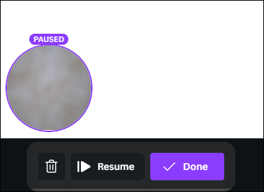 canva video end recording