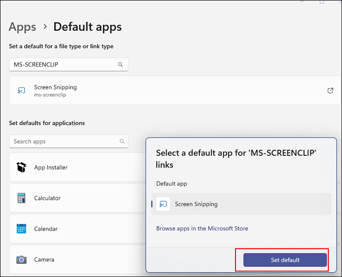 change snipping tool to screen snipping