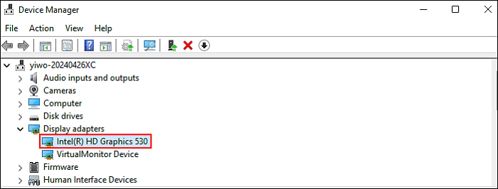 verificar adaptadores de vídeo