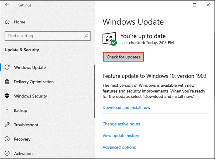 Nach Windows Update suchen